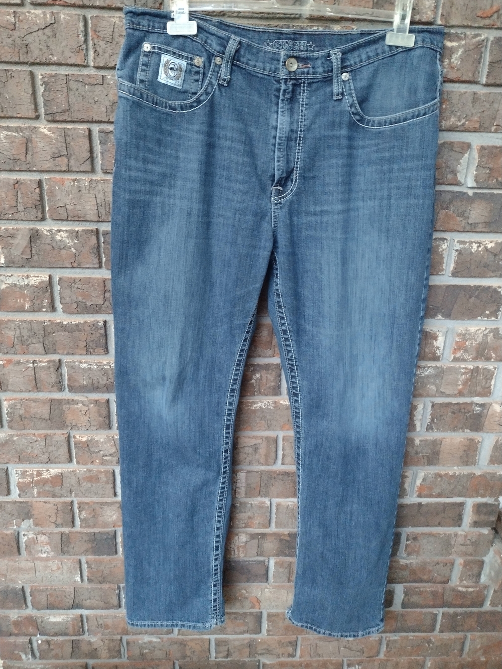 Cinch Up White Label Blue Jeans Men's 38X33 Mid Rise Medium Wash Western Rodeo